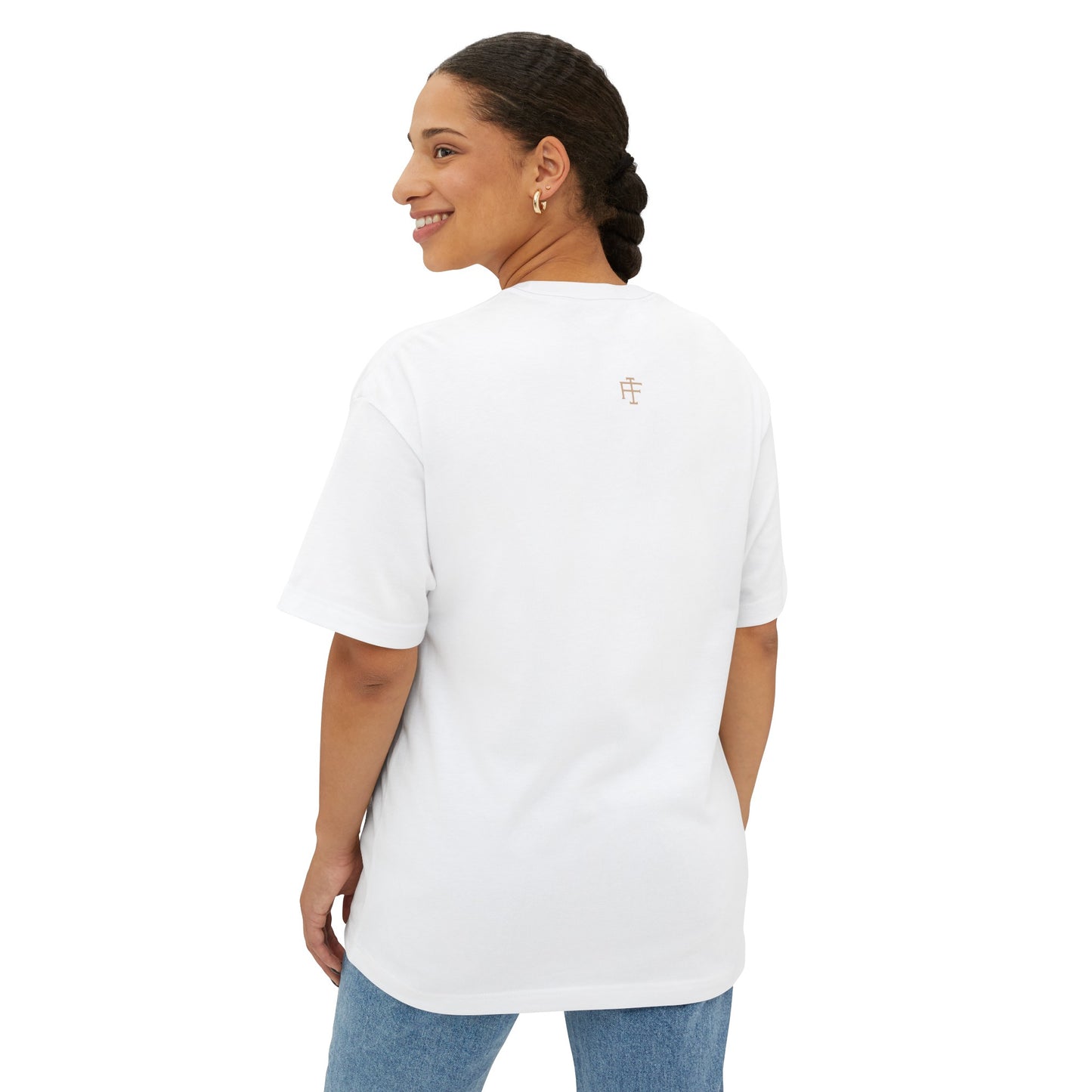 Insanely Fabulous Elegance: Oversized Boxy Tee with Sophisticated Teddy Design