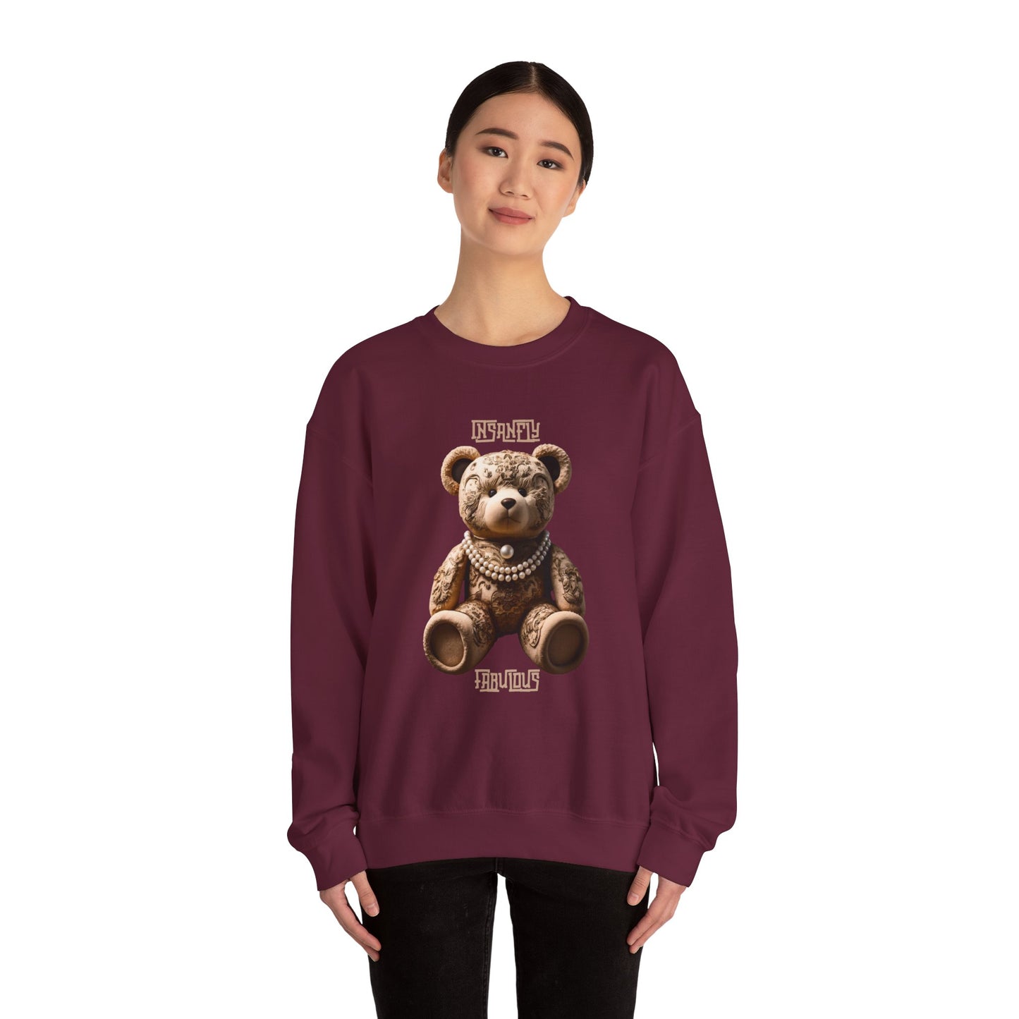 Insanely Fabulous Elegance Sweatshirt with Sophisticated Teddy Design