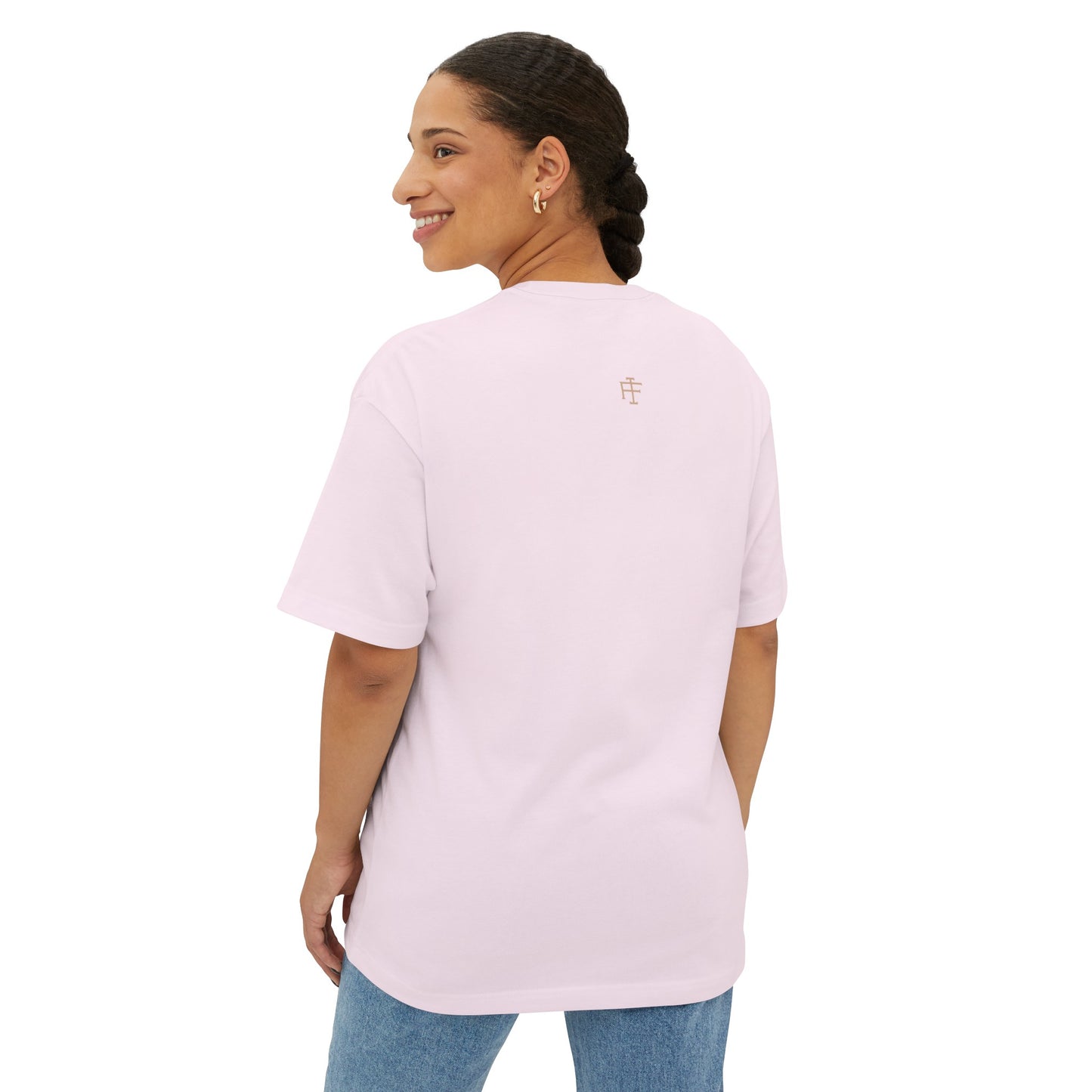 Insanely Fabulous Elegance: Oversized Boxy Tee with Sophisticated Teddy Design