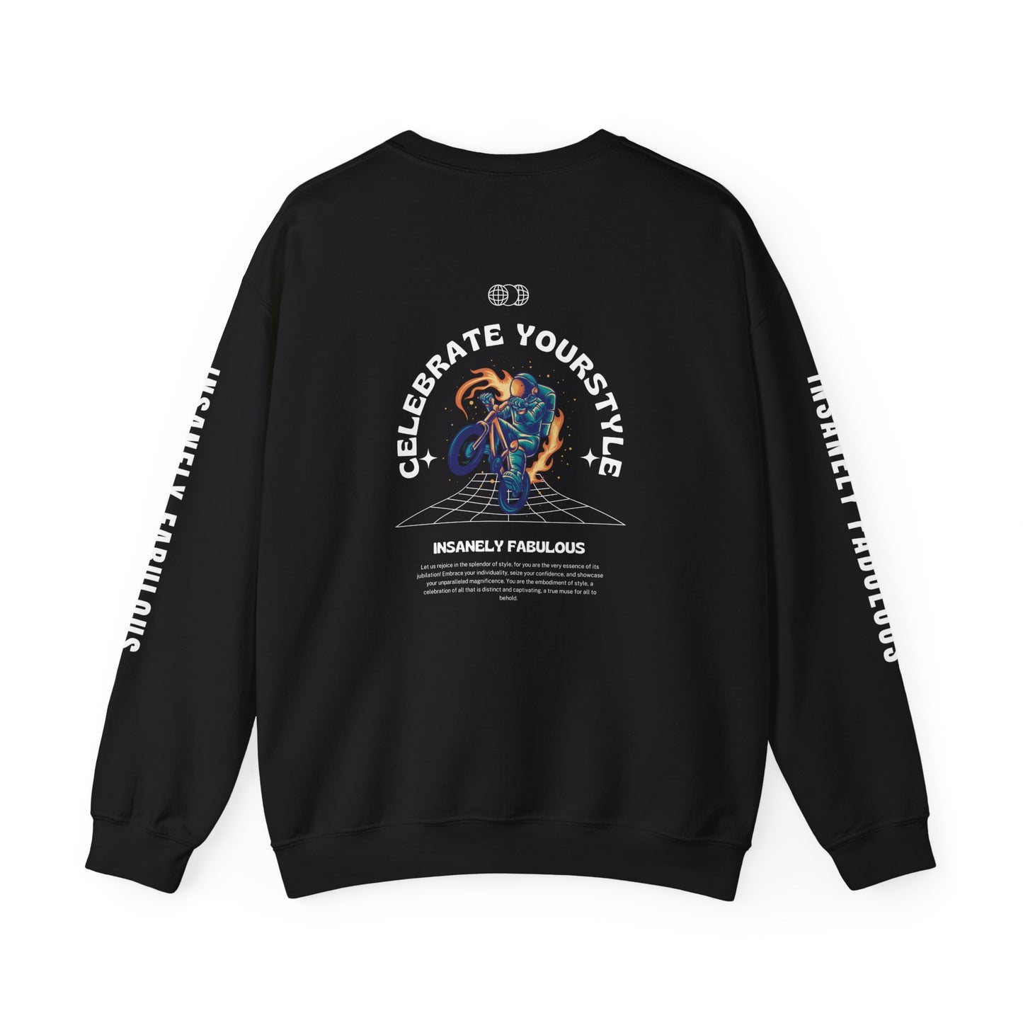 InsanelyBlend™ Celebrate Yourself Astronaut Joy Crewneck Sweatshirt