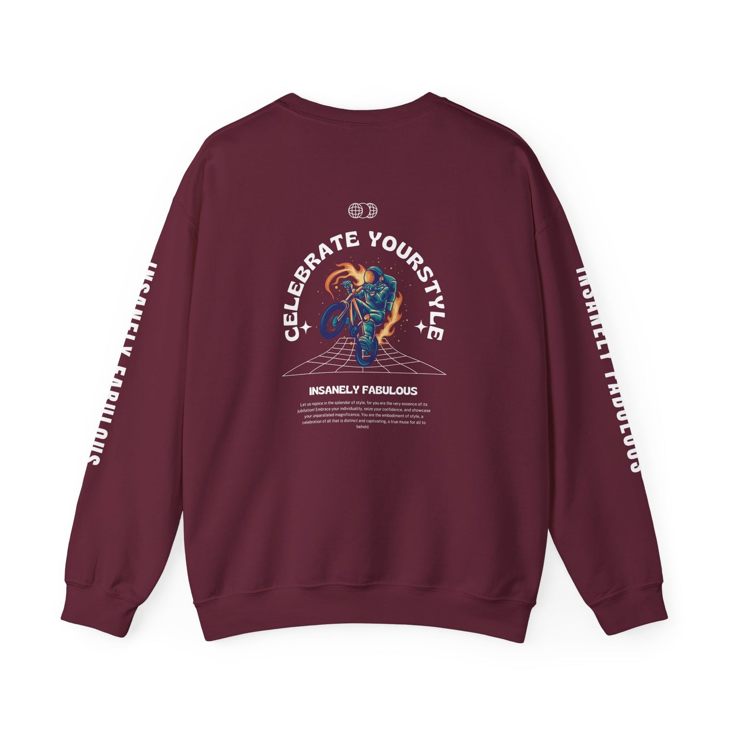 InsanelyBlend™ Celebrate Yourself Astronaut Joy Crewneck Sweatshirt