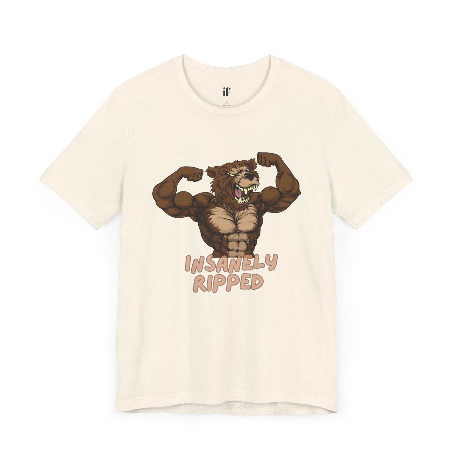 Grizzly Bear Animal Mascot Insanely Ripped Inscribed T-shirt