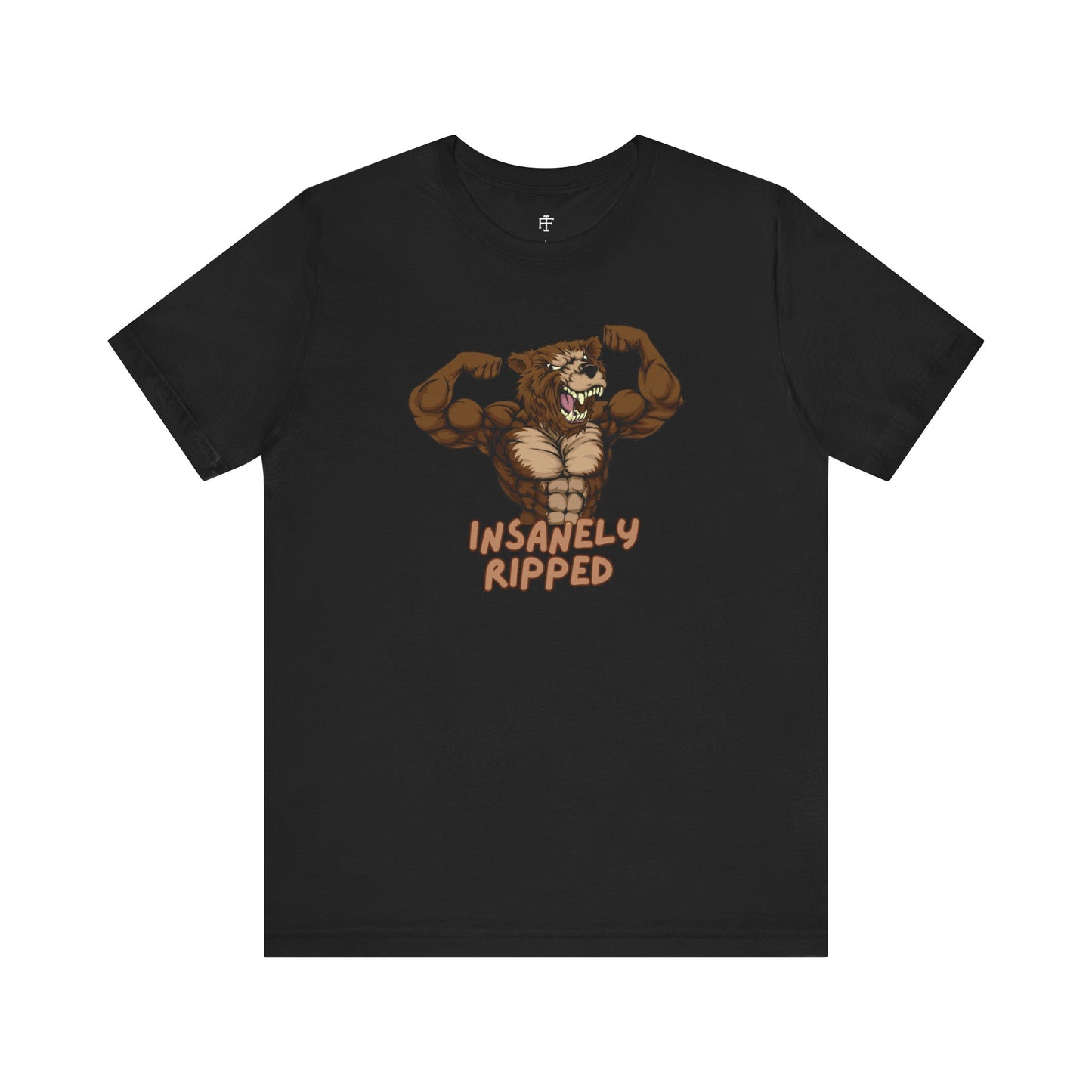 Grizzly Bear Animal Mascot Insanely Ripped Inscribed T-shirt