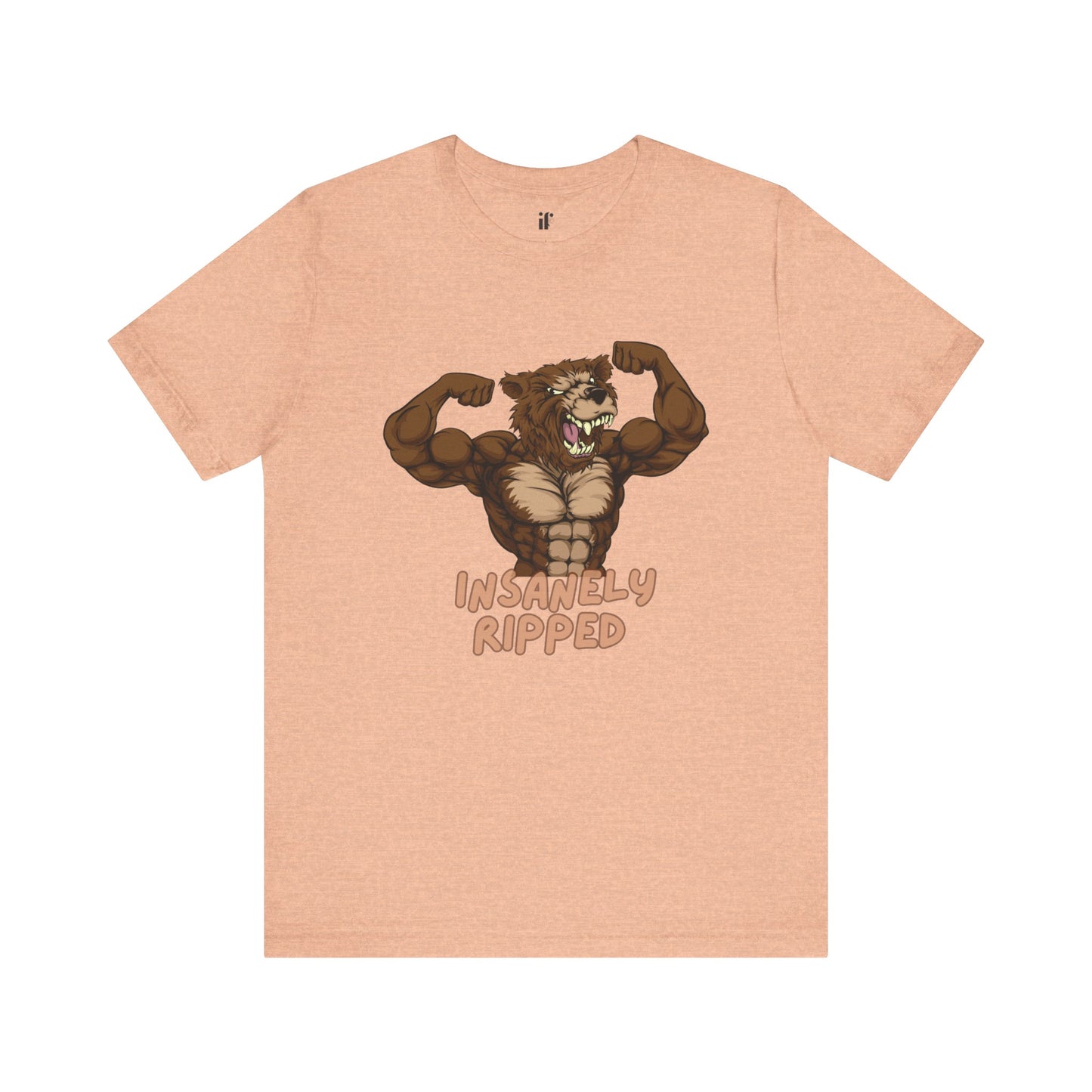 Grizzly Bear Animal Mascot Insanely Ripped Inscribed T-shirt