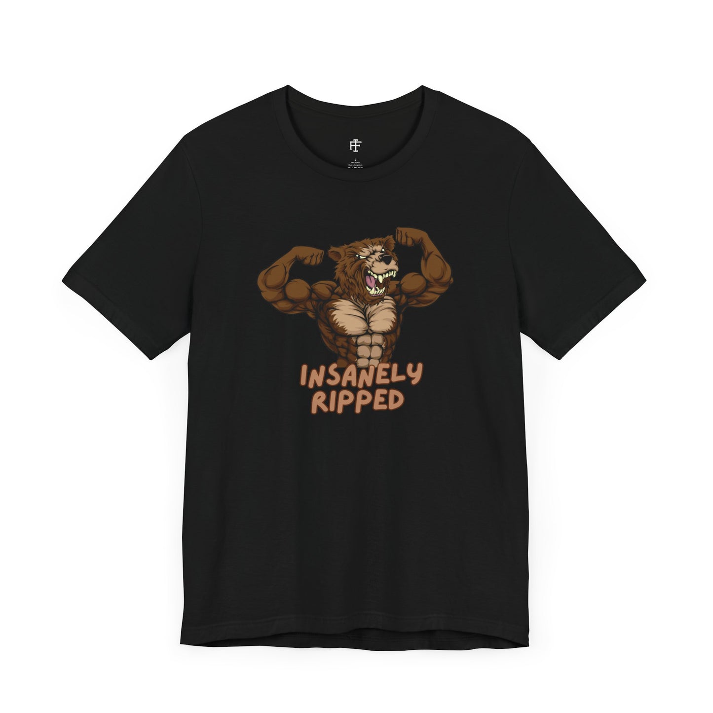 Grizzly Bear Animal Mascot Insanely Ripped Inscribed T-shirt