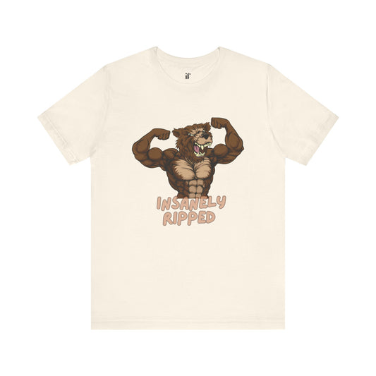 Grizzly Bear Animal Mascot Insanely Ripped Inscribed T-shirt