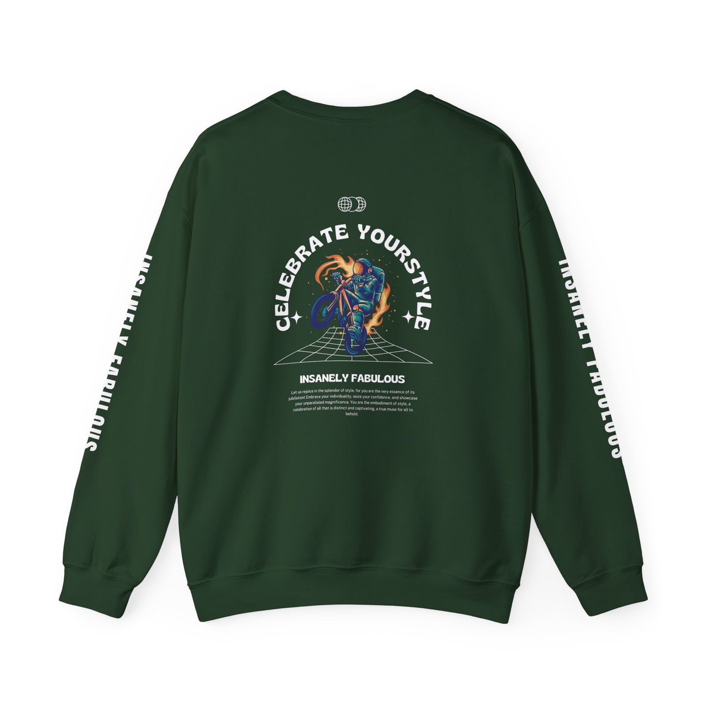 InsanelyBlend™ Celebrate Yourself Astronaut Joy Crewneck Sweatshirt